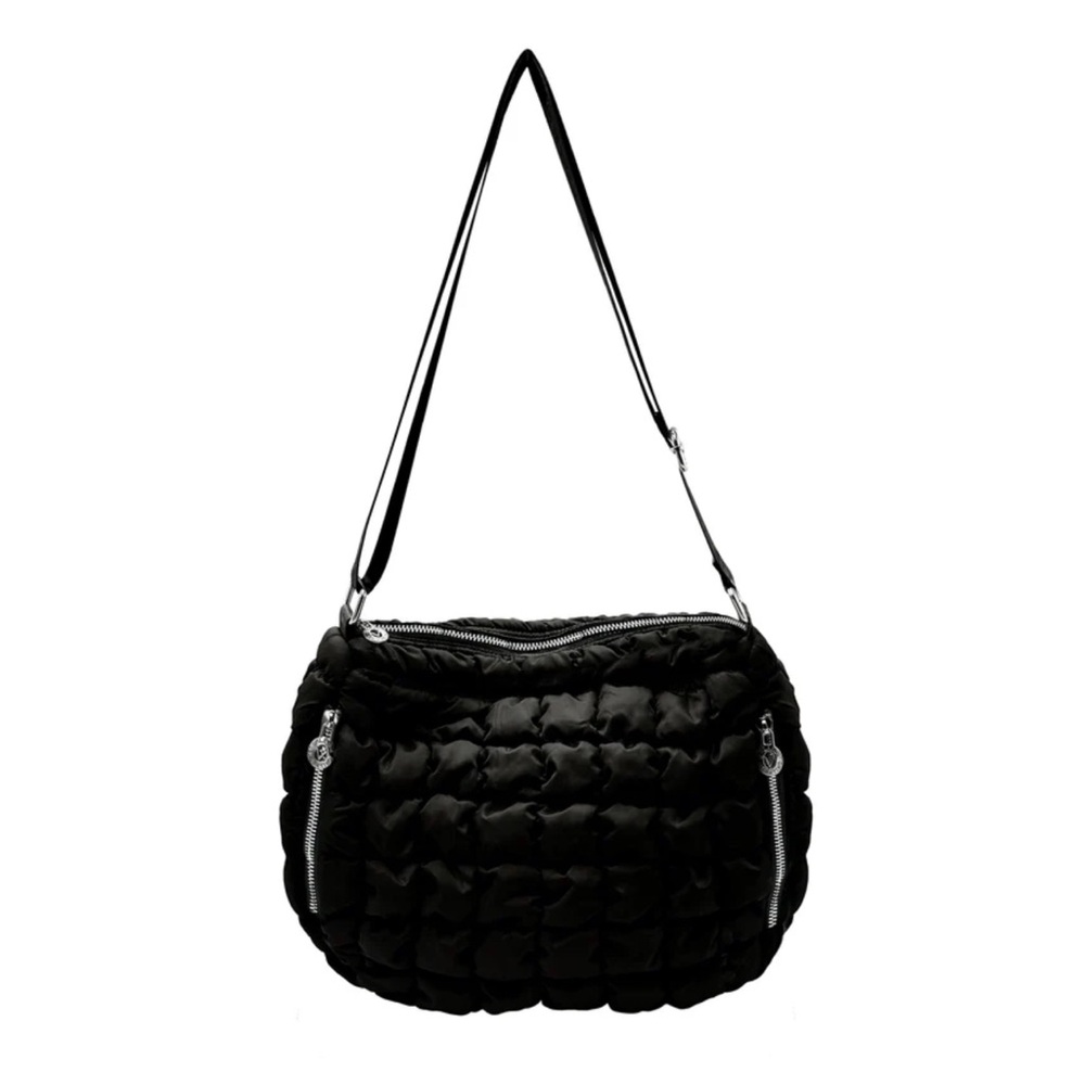 Valentino Orlandi Black Quilted Crossbody Bag